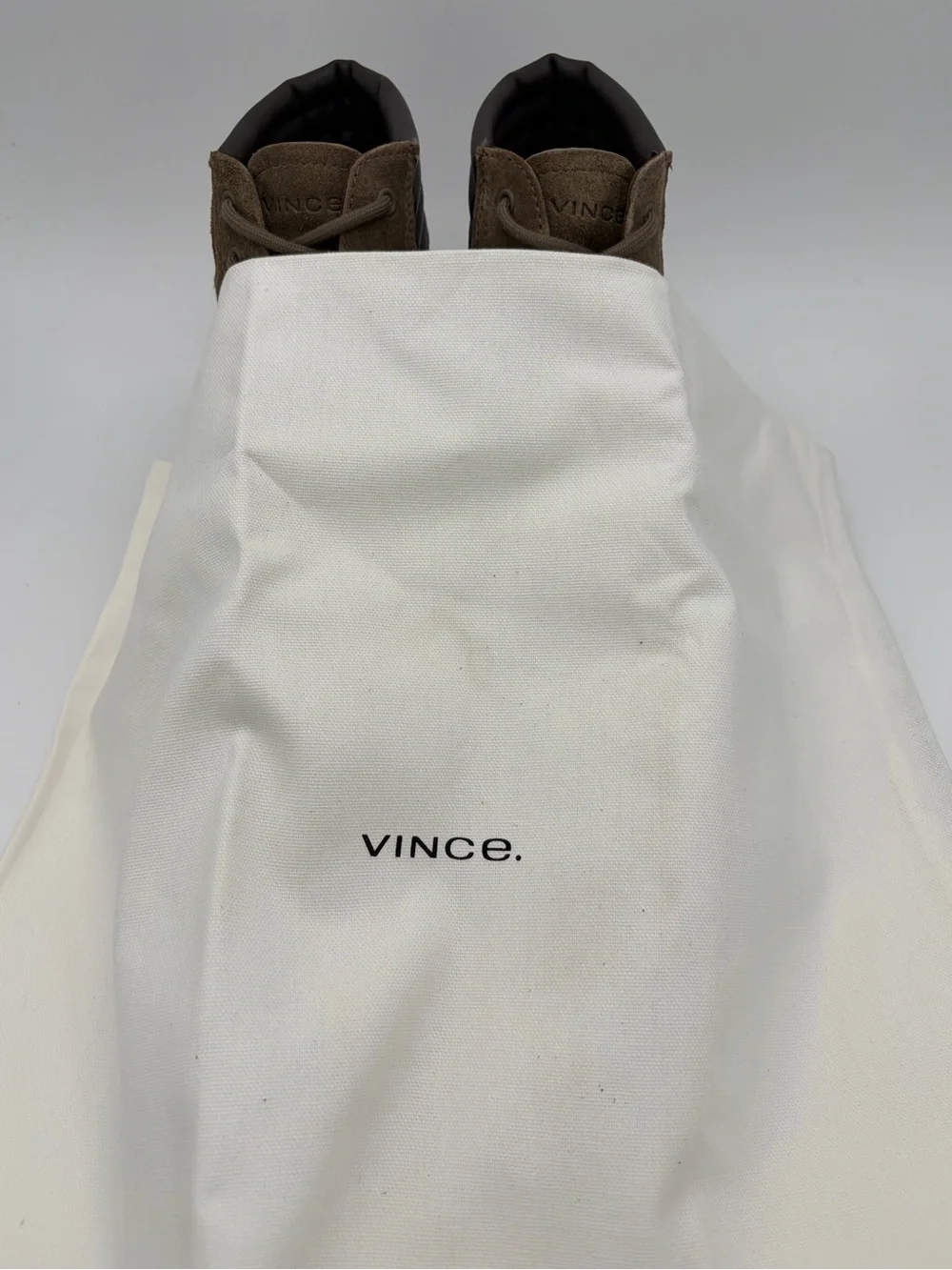 Vince Taupe Suede Chukka Lace-Up Boots